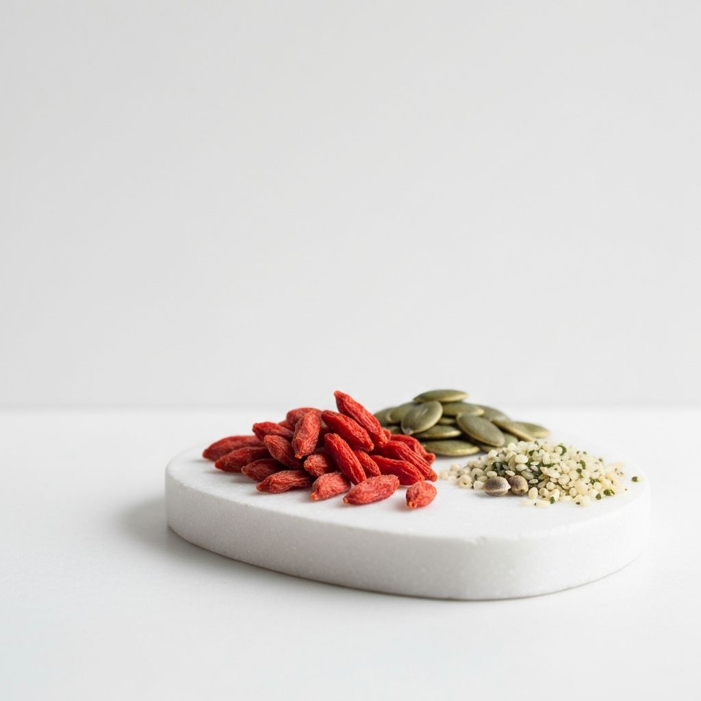 Getrocknete Beeren und Samen